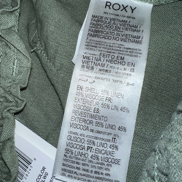 New Roxy Oceanside Pants Drawstring Pull On Olive Green Women's Size XL NWT - Picture 9 of 10